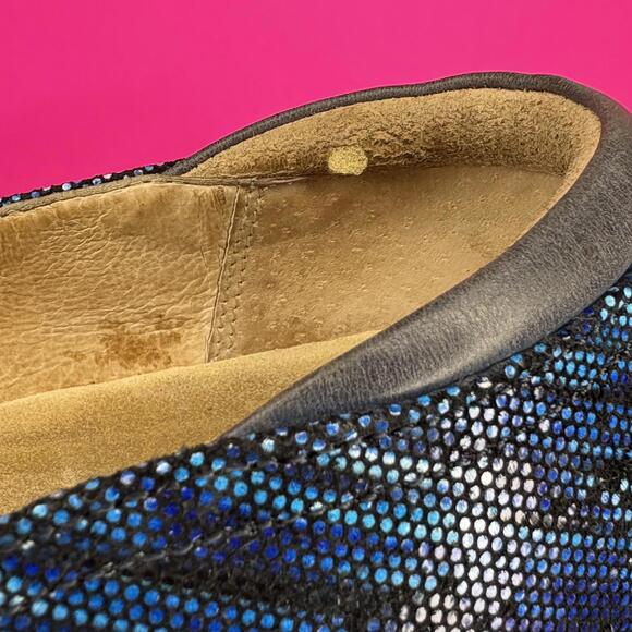 Alegria Debra Wavy Navy Leather Slip-On Loafer Sz 41 - Picture 8 of 9